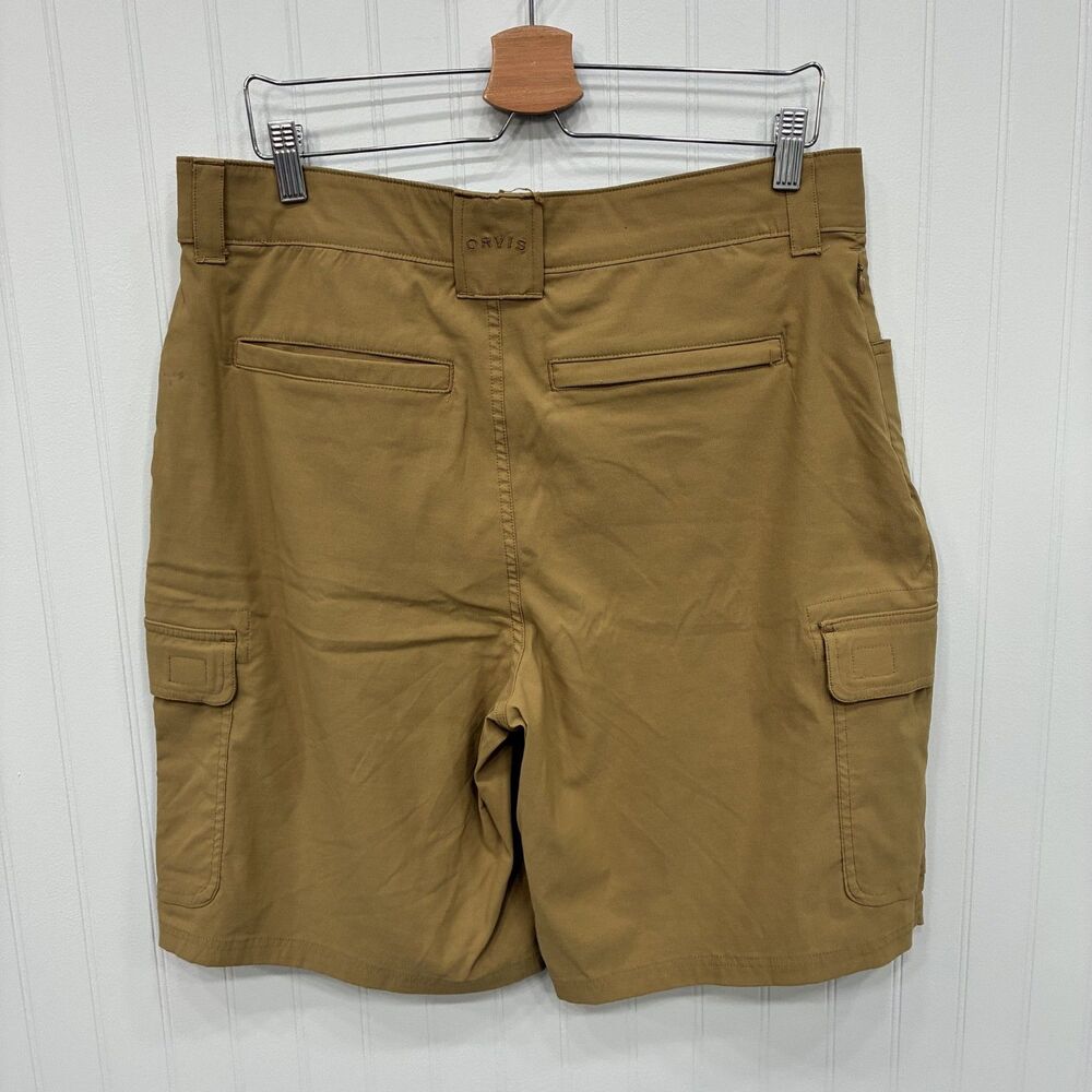 Orvis Men's W34 Brown Performance Stretch Nylon Lightweight Cargo Shorts - Picture 3 of 8